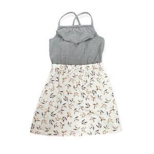 Hanna Andersson Little Girls Cotton Bird Print Sun Dress size 130 / Girls 8